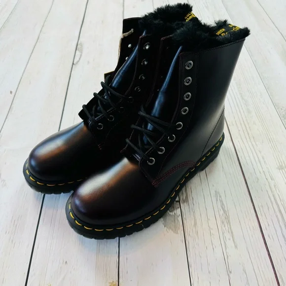 Dr Martens 1460 Serena Oxblood Blood Lace up Boots Size 9 - Picture 1 of 12